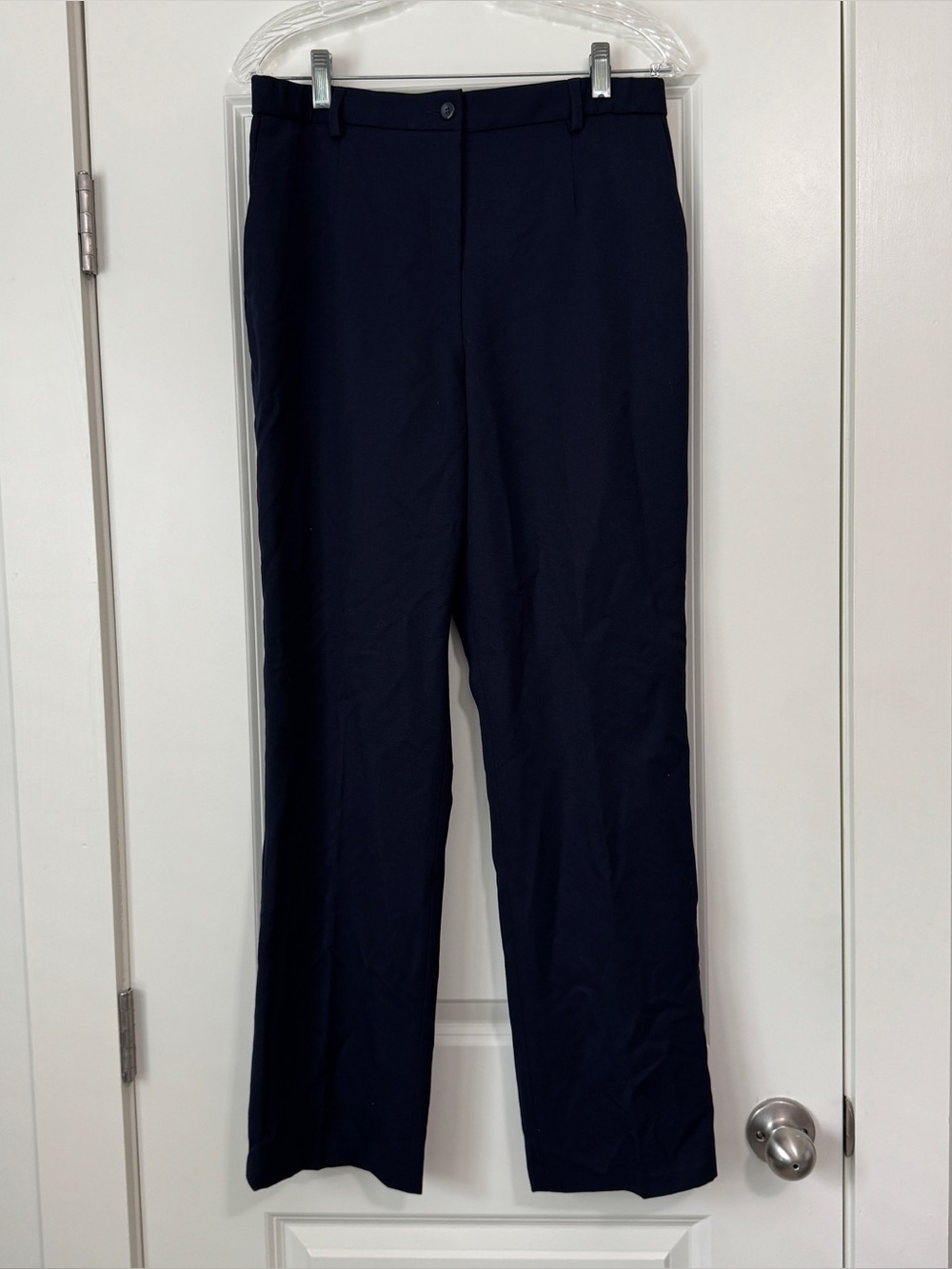 Vintage Pendleton 8 Navy Blue 100%‎ Virgin Wool Straight Dress Pants Slacks